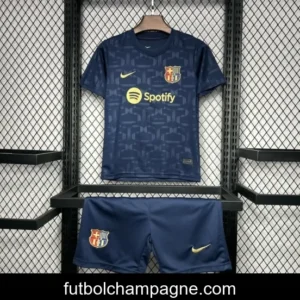 24_25 Kids Barcelona Away Navy Jersey
