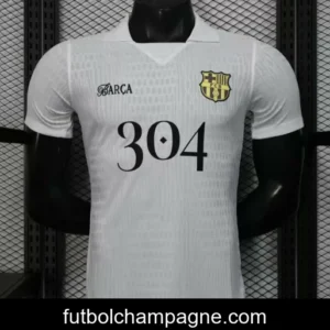 Player Version 25_26 FC Barcelona White Jersey With 304 Sponsor
