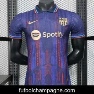 Player Version 25_26 FC Barcelona Purple with Red Streak Pattern Jersey