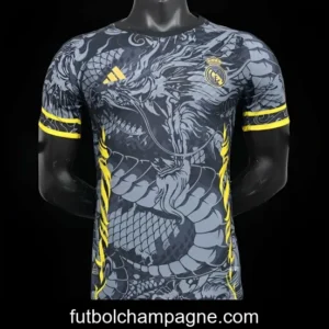 Player Version 24_25 Real Madrid Grey_Black Dragon Jersey