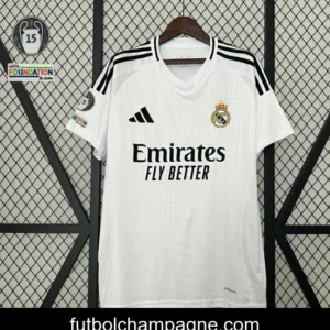 24_25 Real Madrid Home Jersey With 15 Trophy Patch