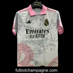 25_26 Real Madrid White with Pink Dragon Design Jersey