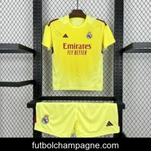 2025_26 Kids Real Madrid Yellow Goalkeeper Kit