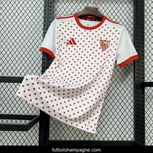 2025_26 Mens Sevilla FC White Prematch T-shirt Jersey