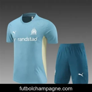 24_25 Olympique Marseille Blue Short Sleeve Jersey+Shorts