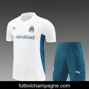 24_25 Olympique Marseille White Short Sleeve Jersey+Shorts