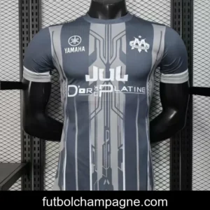 Player Version 25_26 Olympique de Marseille Grey with Geometric Stripes Jersey