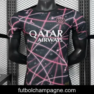 Player Version 25_26 Paris Saint-Germain PSG Black with Neon Geometric Network Jersey