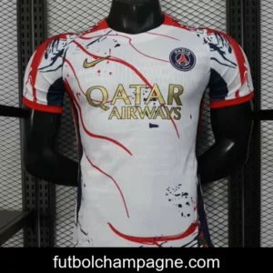 Player Version 25_26 PSG_Paris Saint-Germain White with Abstract Art Pattern Jersey