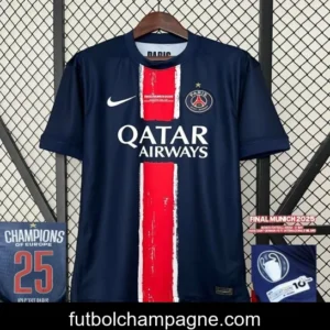 1 Star 24_25 PSG Home Jersey With Final Match Champion Jersey