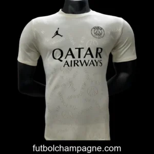Player Version 25_26 Paris Saint-Germain Away White with Air Jordan Pattern Jersey