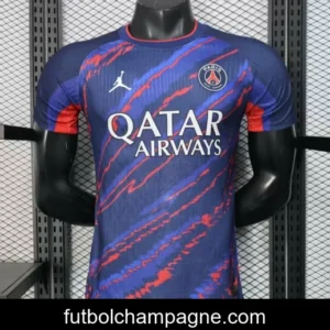 Player Version 25_26 PSG Paris Saint-Germain Blue with Red Lightning Pattern Jersey