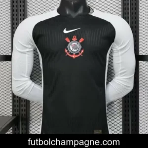 Player Version 25_26 Corinthians Home White Long Sleeve Jersey
