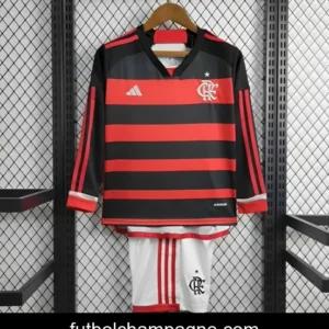 24_25 Kids Flamengo Home Long Sleeves Jersey