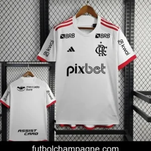 24_25 Flamengo Away White Jersey + All Sponsors