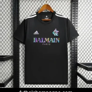 24_25 Flamengo x Balmain Black Training Jersey