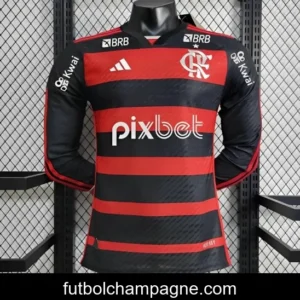 Player Version 24_25 Flamengo Home Long Sleeve Jersey+ All Sponsored