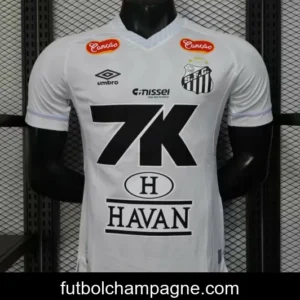 Player Version 25_26 Santos Home Jersey With Full Sponsors