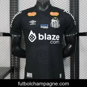 Player Version 25_26 Santos FC Black with Geometric Pattern Jersey
