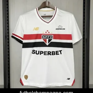 25_26 São Paulo Home Jersey With Chest Sponsor