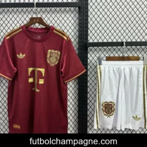 25_26 Kids Bayern Munich 125Th Anniversary Wine Jersey