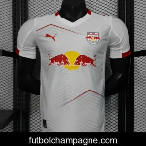 Player Version 25_26 RB Leipzig White with Chevron Pattern and Red Bull Logo Jersey