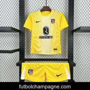 2025_26 Kids Atletico Madrid Yellow Goalkeeper Jersey