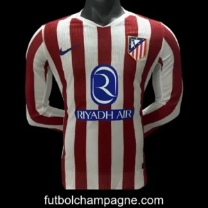 2025_26 Player Version Atletico Madrid Home Long Sleeve Jersey