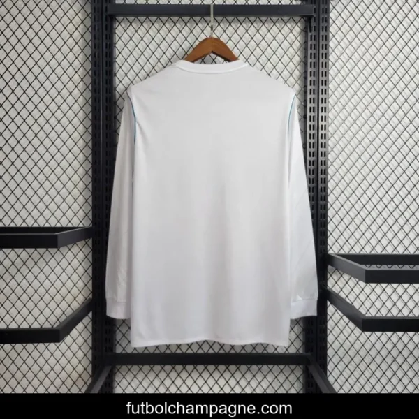 Retro Long Sleeve 17_18 Real Madrid Home Jersey - Image 3