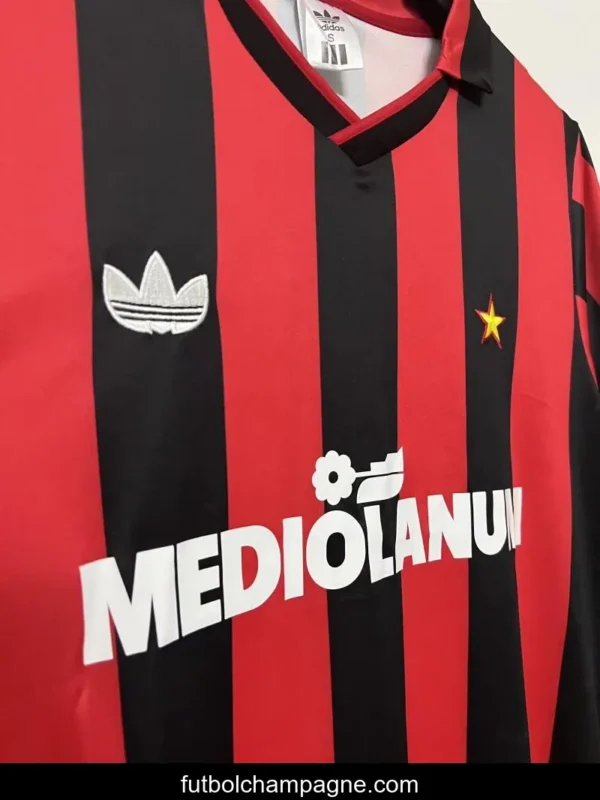Retro 90_91 AC Milan Home Soccer Jersey - Image 4