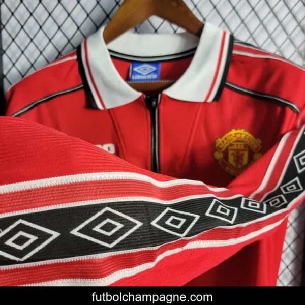 Retro Long Sleeve 98_99 Manchester United Home Jersey - Image 3