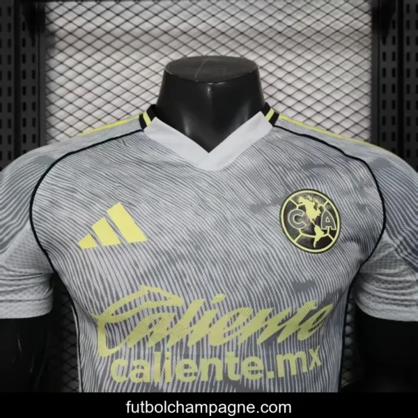 Player Version 25_26 Club America Grey with Diagonal Stripe Pattern Jersey - Image 3