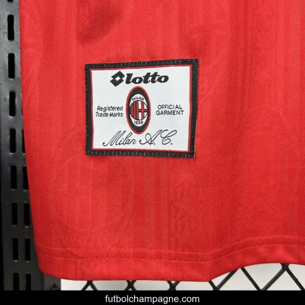 Retro 1998_99 AC Milan Away Red Jersey - Image 3