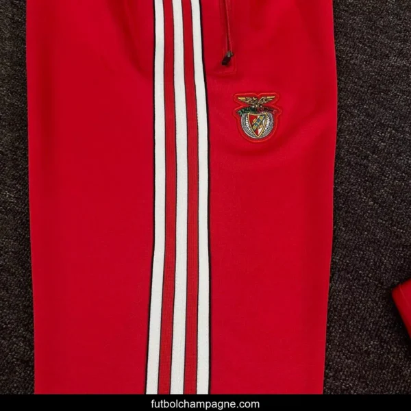 25_26 Benfica Red Full Zipper Tracksuit + Long Pants - Image 3