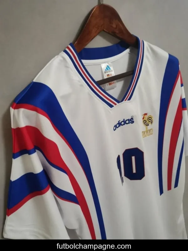 Retro 1996 France Away Soccer Jersey - Image 3