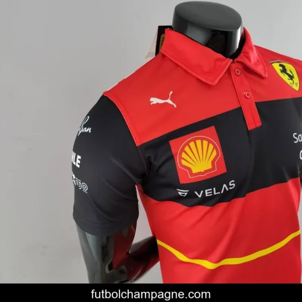 2022 F1 Ferrari Red_Yellow Polos 0006 - Image 2