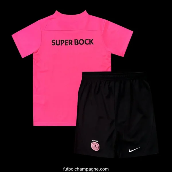 24_25 Kids Sporting CP Pink October Jersey - Image 2