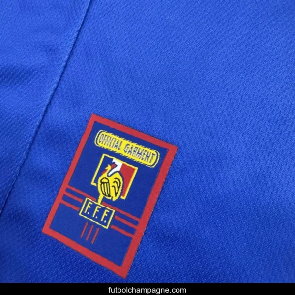 Retro Kids 1998 France Home Long Sleeve Jersey - Image 2