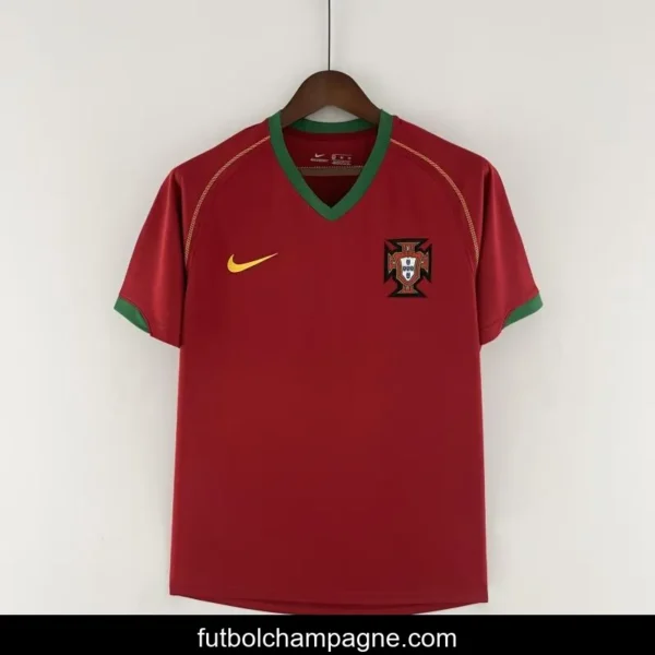 Retro Portugal 2006 Home Soccer Jersey - Image 3