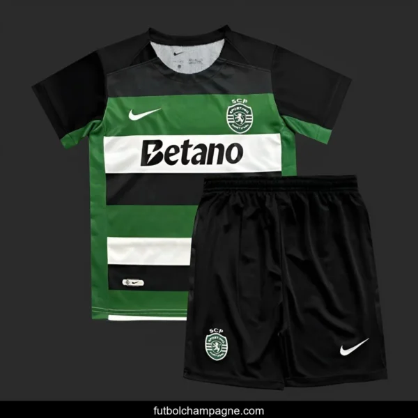 24_25 Kids Sporting Lisbon Home Jersey - Image 2