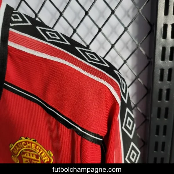 Retro Long Sleeve 98_99 Manchester United Home Jersey - Image 4