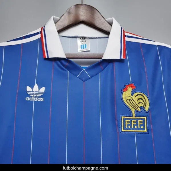 Retro France 1982 home Soccer Jersey - Image 4