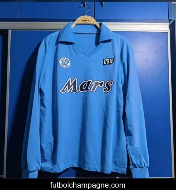 Retro 89_90 SSC Napoli Home Long SLeeve Jersey - Image 2