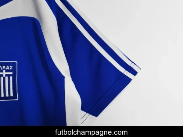Retro 2004 Greece Home Soccer Jersey - Image 4