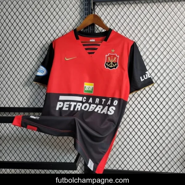 Retro 08-09 Flamengo Third Black Red Jersey - Image 2