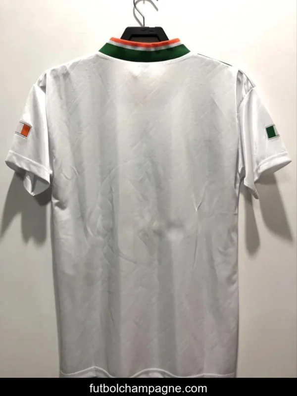 Retro 1994 Ireland Away White Soccer Jersey - Image 2