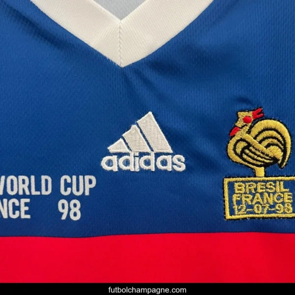 Retro 1998 Kids France Home Jersey - Image 3