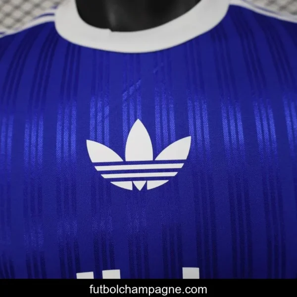 Player Version 2025 Adidas Blue with Striped Design Jersey - Image 3