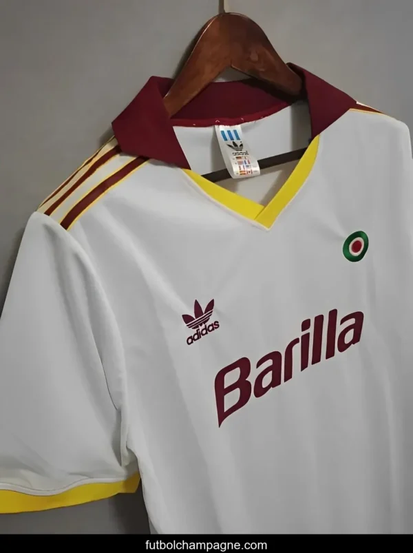 Retro 91_92 Roma Away White Jersey - Image 4
