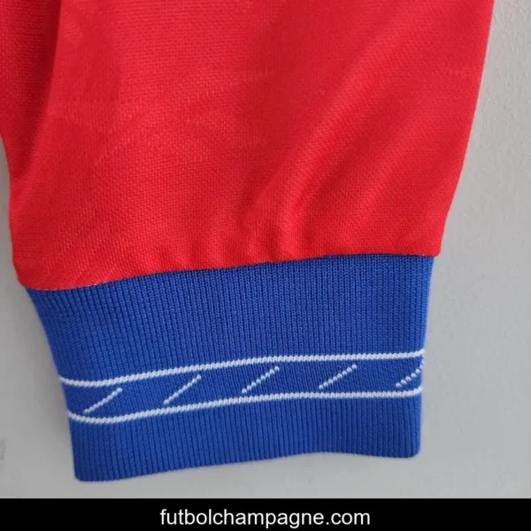 Retro Long Sleeve 1998 Chile Home Soccer Jersey - Image 3